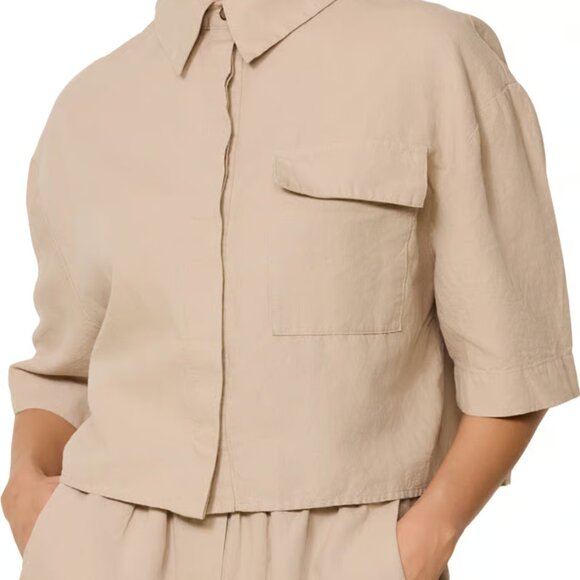 LUNE ACTIVE - CLOVER linen blend rolled up short - Pure Cashmere - BRAND NEW - Picture 2 of 3